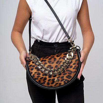 Bolsa Carrano Tiracolo Nina Pelo Animal Print