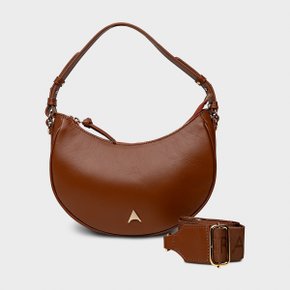 Bolsa Carrano Shoulder Heide Média Couro Marrom