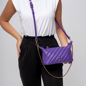 Bolsa Carrano Tiracolo Liza Couro Roxo Ultraviolet