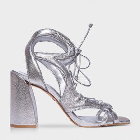 Sandália Carrano Metalizada Couro Prata