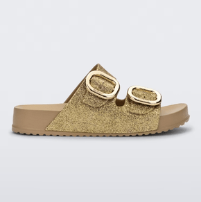 Slide Melissa Cozy Glitter Ouro