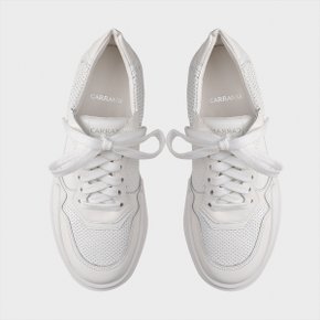 Tênis Carrano Flatform Couro Branco Propé Mix da Moda