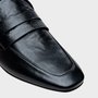 Loafer Carrano Franzido Couro Preto